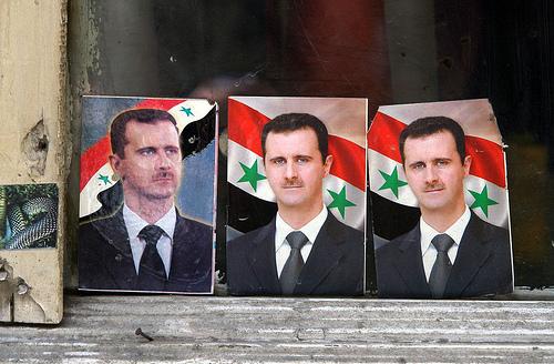 Portraits of Syrian President Bashar al-Assad.  