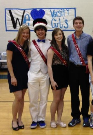 Homecoming Court Seniors (from left) Molly Brzezinski, Owen Fite, Mariah Gresko, and Sam Walker