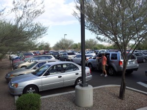 Junior Aidan Jacobs exiting his vehicle in the church parking lot.
Photo courtesy of Anthony Airdo, Copyright © 2013 Anthony Airdo.