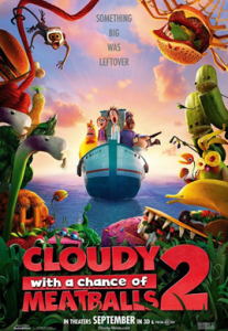 Flint and his friends team up to save the town from Foodimals.