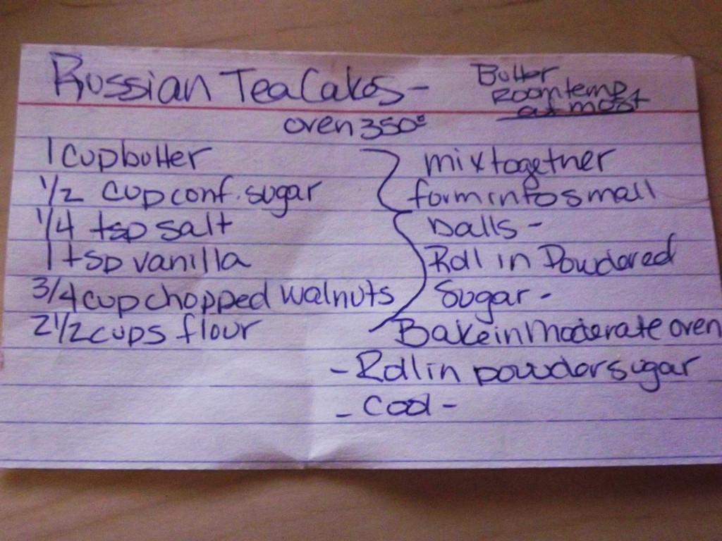 Part of the Russian Tea Cakes recipe. This recipe has been passed down for generations.