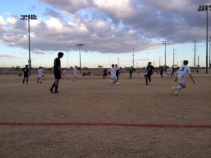 Junior Lucas Iosue prepares to pass the ball to Freshman Will Goff.