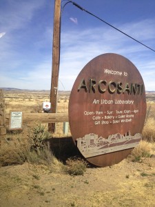 “Welcome to Arcosanti” is Arcosanti’s greeting sign. Arcosanti is an incredibly unique community that is based upon the art of architecture mixed with the practicality of ecology.