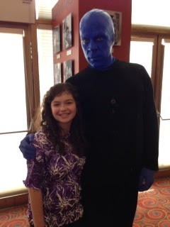 I got a chance to pose with a Blue Man after the show. I was excited to do this, as I had a great time at their performance; it amazed me that he stayed in character even when taking pictures with fans.