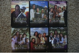 This is the whole Dr. Quinn: Medicine Woman series, if you get them in discs. The covers  of the boxes show the family progressing over time.