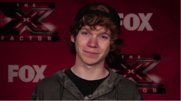 Screen shot from Chase Goehring explaining how it felt to get a “yes” from all the judges. Getting interviewed right after his The X Factor audition.