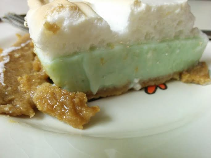 Key lime pie is a cool, refreshing, and all-around delicious summer dessert.  It’s so good that presentation doesn’t even matter!
