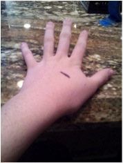 If you’re anything like me, you’ve ended the day with streaks of permanent markers on your hands and arms. However, little did I realize that the key to getting rid of the permanent marker spots on my arms was right in front of me: hand sanitizer. Simply rub the hand sanitizer on your hands to get rid of the marker stains. 
