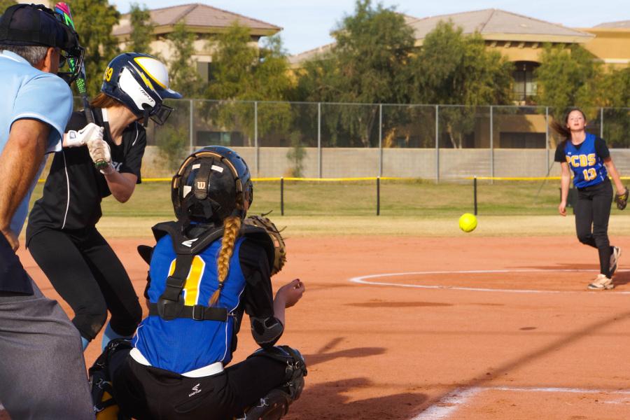 Horizon Honors' Middle School Softball team played an excellent game on Tuesday. They ended the game with a win. 