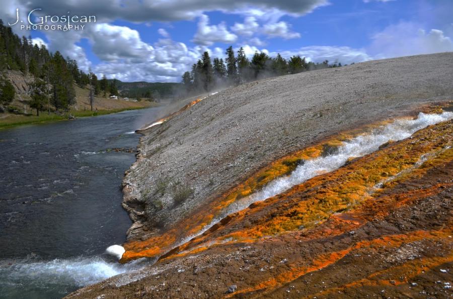 This photograph of a geothermal formation was taken in Yellowstone Natl Park.
