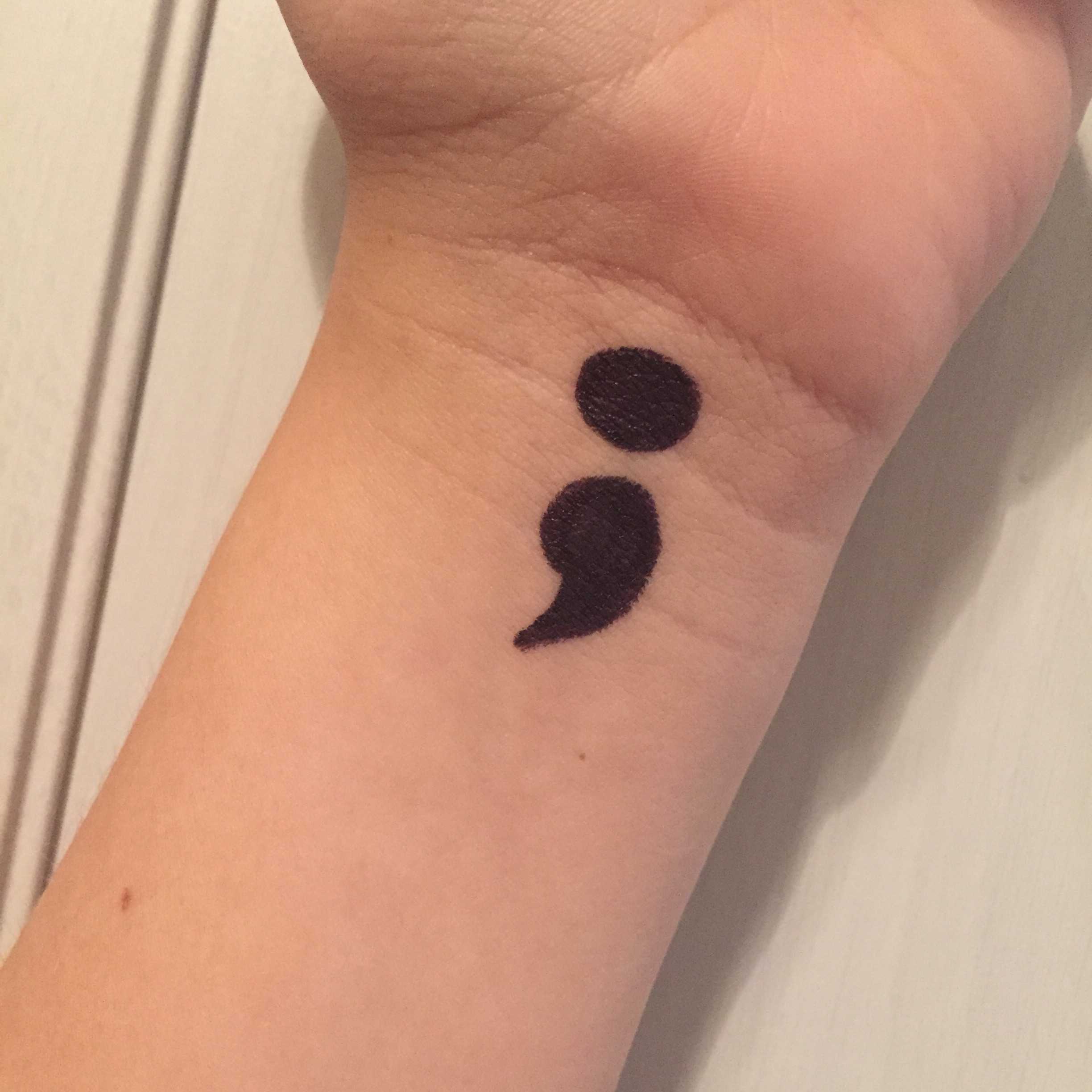 Punctuating Their Point The Semicolon Tattoo The Horizon Sun   Semicolon 