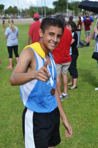 Noe Ramirez poses satisfied with his performance at the Pecos Invitational.