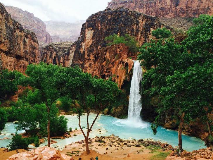Havasupai+Falls+is+a+gorgeous+destination+deep+within+the+Grand+Canyon.+Its+unnaturally+blue+waters+and+pristine+wildlife+make+it+a+must-see+destination+in+Arizona.+
