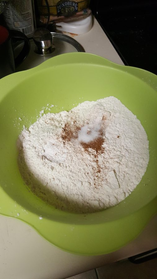 All of dry ingredients mixed together 