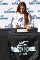 Cici Collins signs to Houston Baptist University.