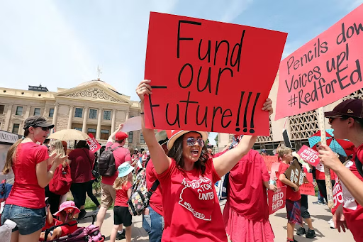 Red for Ed is a movement that seeks to improve education systems.