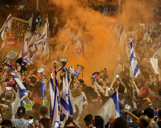Israeli protests stirred debate over Netanyahus position.
