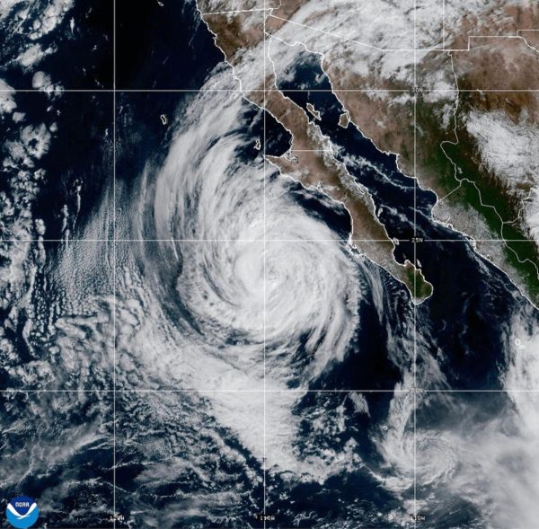 NOAA satellite October 9th 2025 of Hurricane Priscilla