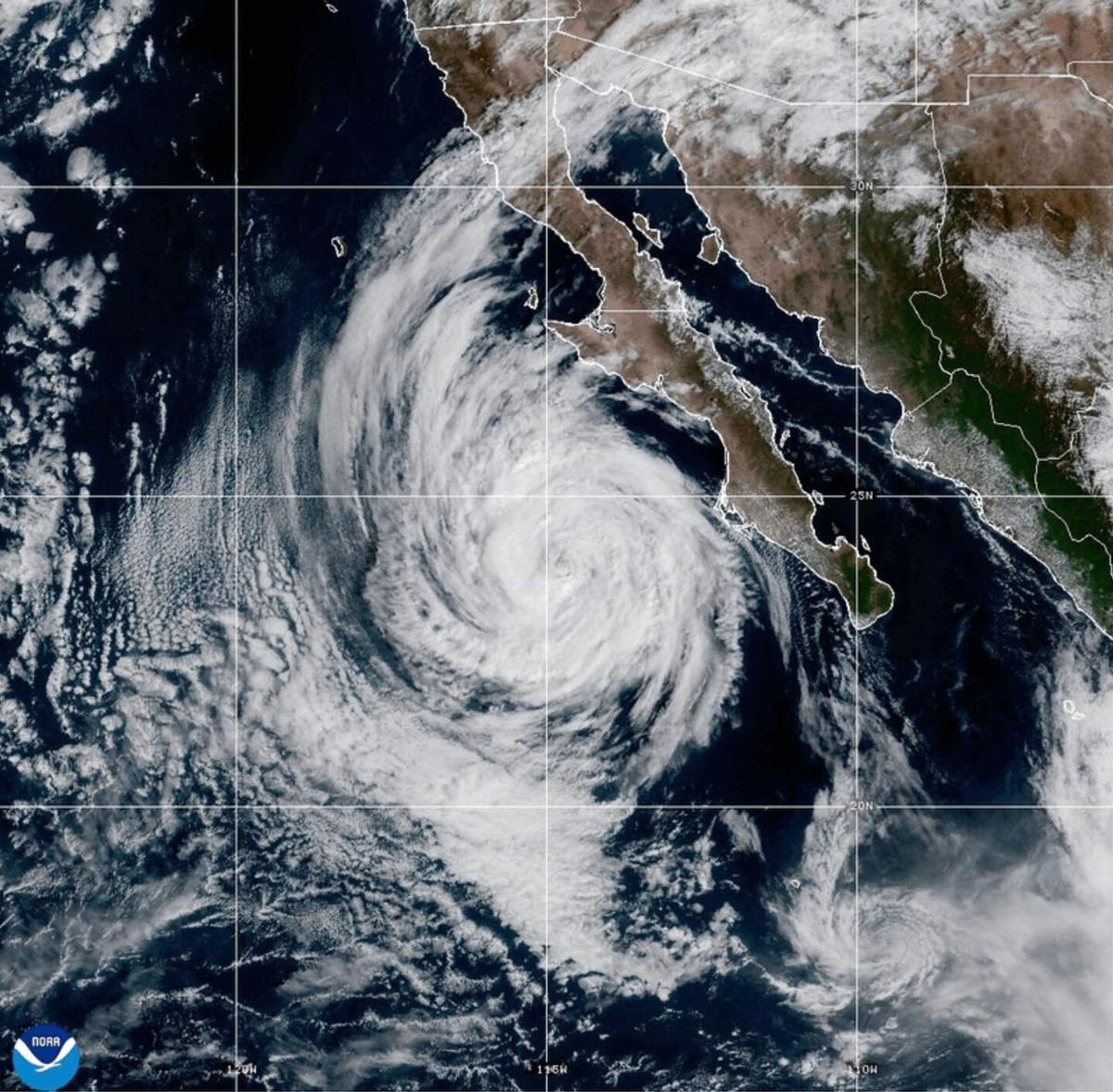 NOAA satellite October 9th 2025 of Hurricane Priscilla