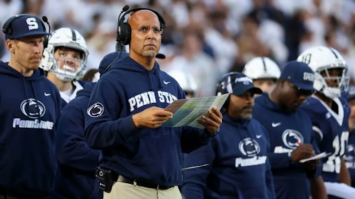 James Franklin looks on during a game against Northwestern University.
